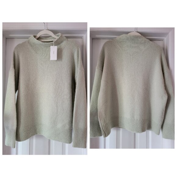 Vince Marbled Funnel Neck Wool Blend Sweater, Size L, NWT - Picture 2 of 16